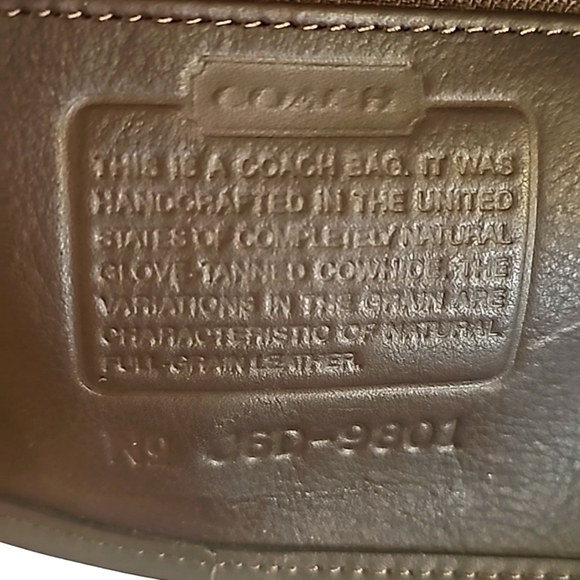 COACH Equestrian Slim Bucket Bag, 9801 Leather, Chocolate, Flap & Snap - Picture 4 of 8